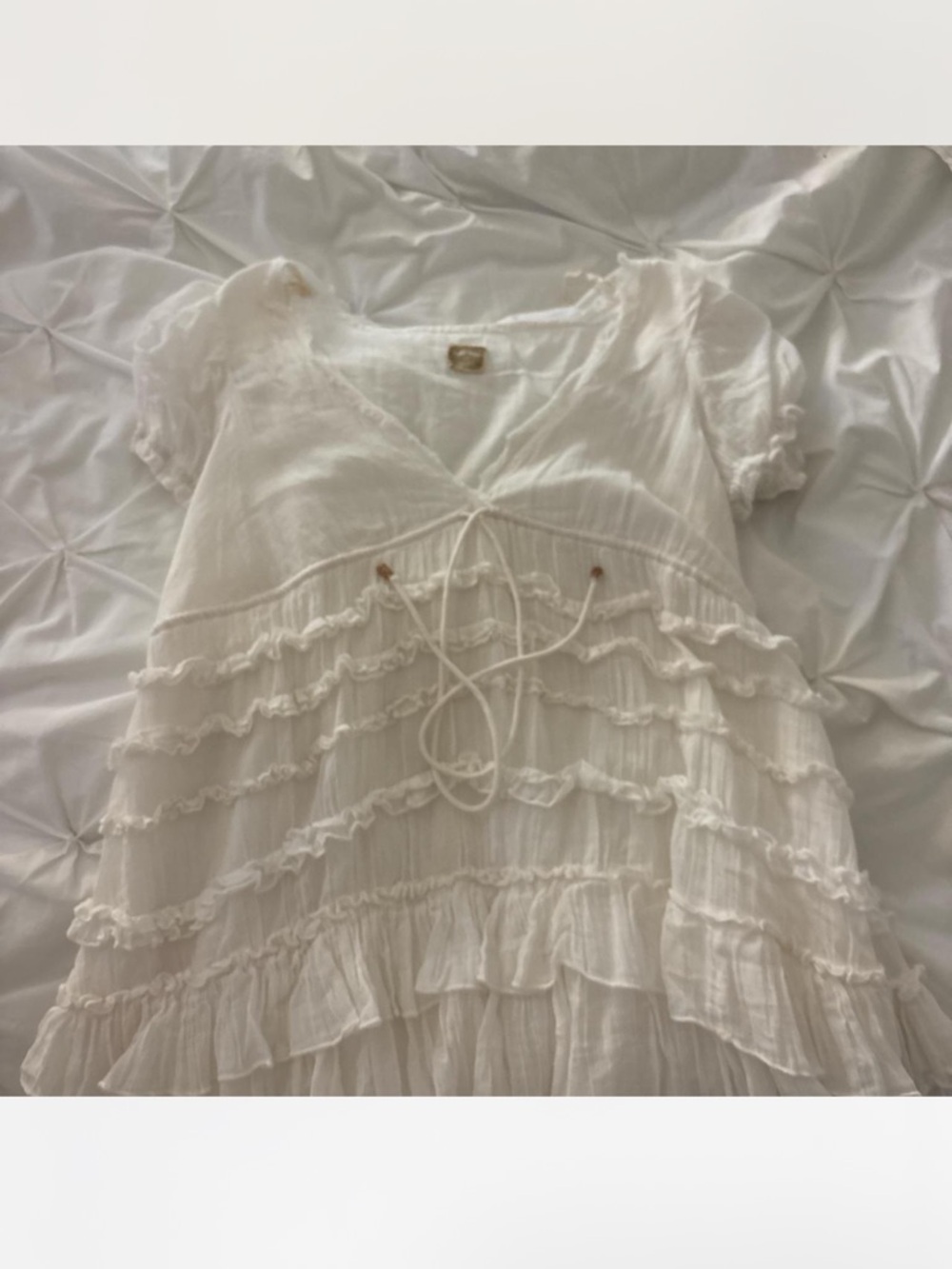 NWT Free People Darcy White Mini Dress - Picture 3 of 7